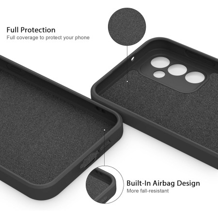 Husa de Protectie, Flippy, pentru Huawei P60 Pro, Liquid Silicone, cu Microfibra pe Interior, Protectie Antisoc, Compatibil Incarcare Wireless, Negru
