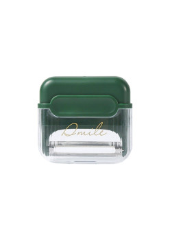 Decojitor/Curatator manual de legume si fructe, Flippy, portabil, cu magnet, doua lame, Inox, Verde, 6.7x6x1.6 cm