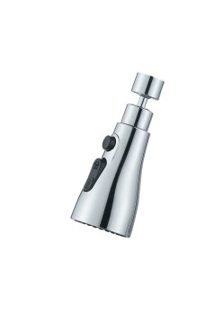 Extensie Robinet Bucatarie, Flippy, Universal, 3 Moduri de Curgere Apa, Otel Inoxidabil, Rotire 360 de Grade, Cap Pivotant, Adaptor Baterie Bucatarie, 9.7x5.1 cm, Gri