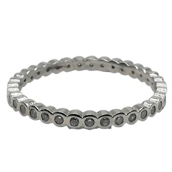 Inel Argint 925 Circular cu Pietre Incrustate M 54
