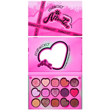 Paletă Farduri de Pleoape Attractive – 15 Culori Intens Pigmentate, Finish Mat, Sidefat & Glitter, Machiaj Zi/Seară, Multicolor, 16.5x10.8x1.5 cm