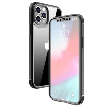 Husa Hibrid Defender MG Series pentru iPhone 14 Plus, Flippy, Protectie Antisoc, Negru