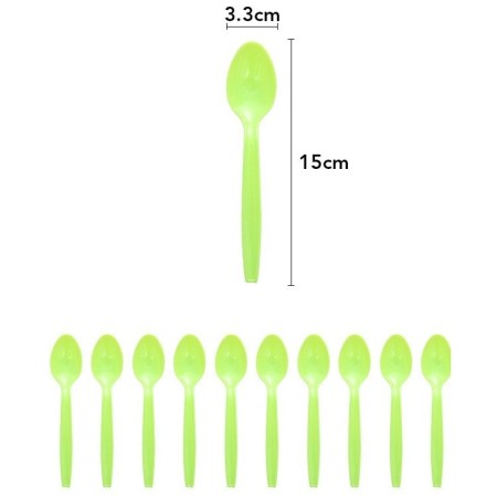 Set 10 Linguri de Unica Folosinta, Flippy, Colectia Dino Park, 15 x 3.3 cm, din Plastic PE, Multicolor