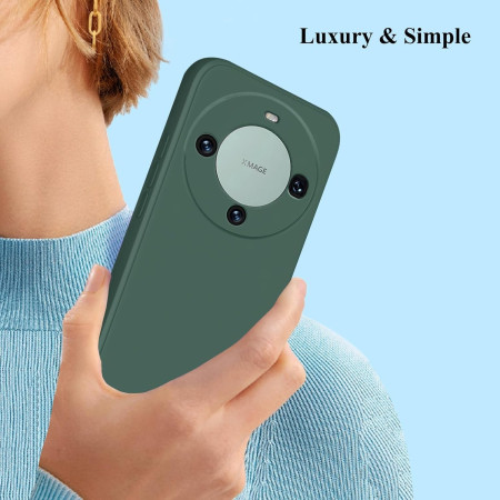 Husa de Protectie, Flippy, pentru Huawei Mate 60 Pro, Liquid Silicone, cu Microfibra pe Interior, Protectie Antisoc, Compatibil Incarcare Wireless, Verde