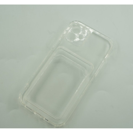 Husa protectie Flippy cu suport card compatibila cu Apple iPhone 12 Pro Max Transparent