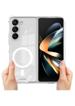 Husa de Protectie, Flippy, pentru Samsung Galaxy Z Fold6, MagSafe, TPU, Transparent