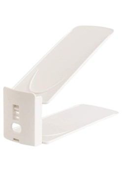 Suport pentru Pantofi, Flippy, din Plastic, Reglabil, 2 Niveluri, 27 x 10 x 20 cm, Bej