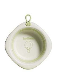 Cada Pliabila pentru Baie pentru Copii, Flippy, Cadita pentru Bebelusi, Model Romb cu Balon, Verde, 31.5x31.5x3.5 cm, 3L