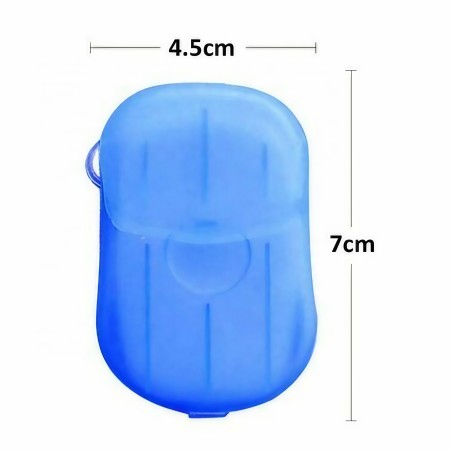 Mini Cutie de Sapun din Hartie, Flippy, de Unica Folosinta, Portabila, Potrivit pentru Calatorii, 20 buc, Albastru