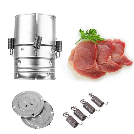 Presa din inox Flippy, pentru preparat sunca presata, cu capac, dimensiune reglabila in 3 trepte, 15 x 15 x 18 cm, argintiu