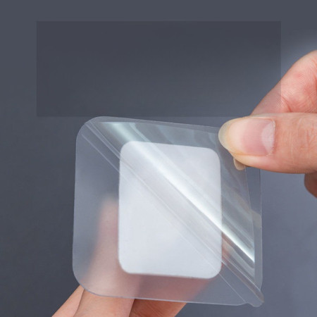Set 2 Carlige Adezive Transparente, Flippy, Rezistente la Apa, 5 kg, Plastic, 6x6x4 cm