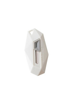 Cutter Portabil pentru Cutii, Tip Breloc, Vârf Rotunjit și Zimtat, Design Compact, 6.5x3.5 cm, Alb