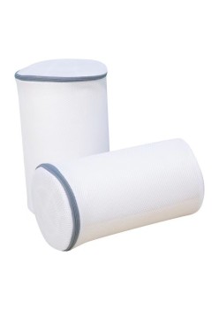 Sac Cilindric pentru Spalare Incaltaminte, Flippy, Dimensiuni Mari, pentru Masina de Spalat, 35x21x5 cm, Alb