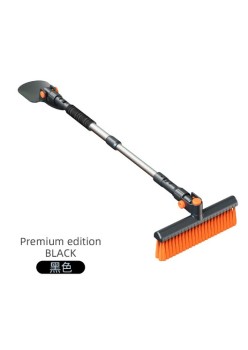 Racleta Auto pentru Zapada cu Doua Capete, Flippy, Dezapezire Masina, cu Maner Lung, Ergonomica, Detasabila, pentru Geamuri si Caroserie, Usor de Utilizat, 48 cm- 78 cm, Gri