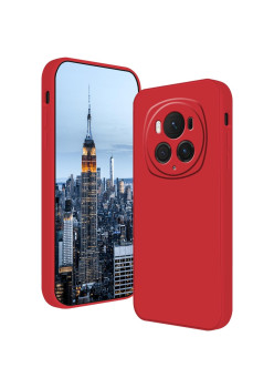 Husa de Protectie, Flippy, pentru Honor Magic 6 Pro, Liquid Silicone, cu Microfibra pe Interior, Protectie Antisoc, Compatibil Incarcare Wireless, Rosu