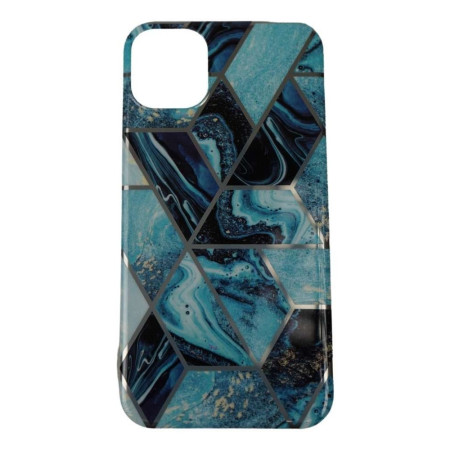 Husa protectie pentru Samsung S10 Soft IMD TPU Marble Geometric Albastru