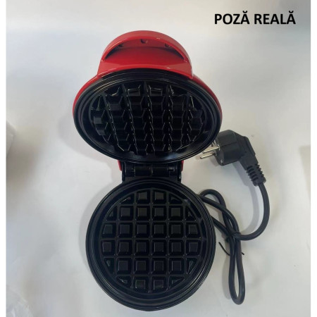 Mini Aparat de Vafe, Flippy, Multifunctional, Pentru Casa si Calatorii, Compact, Usor de Transportat si Depozitat, 18x14.5x9.3 cm, Rosu