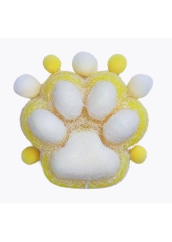 Jucarie Interactiva Squishy, Flippy, Model Cat Paw, Revenire Lenta, din TPR, +3 Ani, 7.5 cm, Textura Puf, Galben