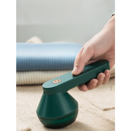 Aparat Pentru Curatat Scame, Par Si Praf, Flippy, Pentru Diferite Tipuri De Material, Cu Lame Din Otel Inoxidabil, Incarcare Prin USB Type-C, Cu Perie De Curatare si Cablu USB Incluse, Verde, 135 x 75 mm