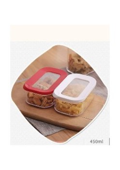 Cutie de Depozitare Alimente, Flippy, 0,45 L,  cu capac, Alba