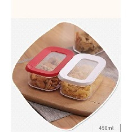 Cutie de Depozitare Alimente, Flippy, 0,45 L,  cu capac, Alba