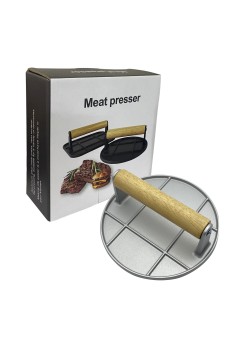 Presă de carne din aliaj de aluminiu, presă manuală pentru carne, Rotunda Gri