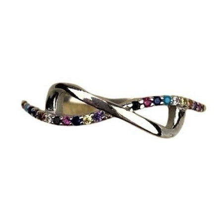 Inel Argint 925, Infinit Mare cu Zirconiu Colorat M 51