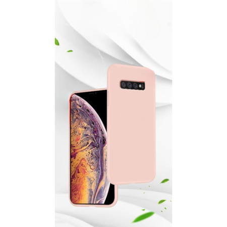 Husa protectie Flippy compatibila cu Samsung Galaxy S10 E Liquid Silicone Case Roz