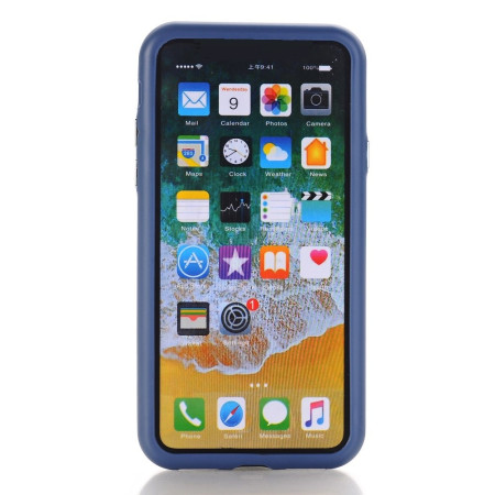 Husa Apple iPhone X Full Silicone Albastru