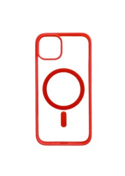 Husa MagSafe pentru Apple iPhone 14 Pro Max, Full Cover, Frosted Acrylic Color Big Hole, Magnetica, Incarcare Wireless, Flippy, Rosu