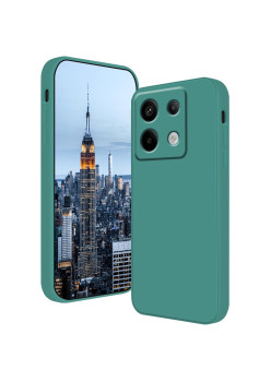 Husa de Protectie, Flippy, pentru Xiaomi Redmi Note 13 Pro 5G, Liquid Silicone, cu Microfibra pe Interior, Protectie Antisoc, Compatibil Incarcare Wireless, Verde