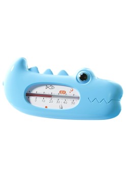 Termometru pentru Baie, Flippy, Plutitor, Rezistent la apa, Multifunctional, Model Crocodil, 2.7x6.5x3.7 cm, Albastru