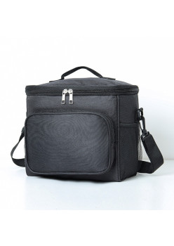 Geanta pentru Picnic cu izolare termica, Flippy, Multifunctionala, Compartimentata, 2 Tipuri de Manere, Impermeabila, 26x24x17 cm, Negru