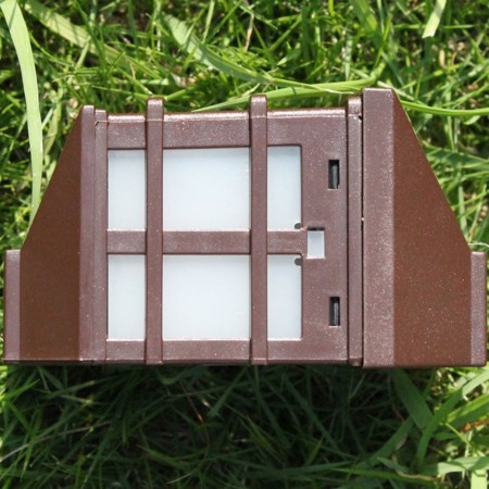 Lampa solara LED tip Felinar pentru perete Flippy, 11.5 x 8.3cm, 1.2V, ABS, 400mAh, alb rece