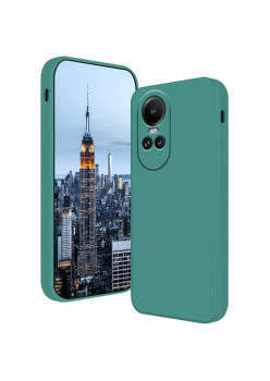 Husa de Protectie, Flippy, pentru Oppo Reno 10 Pro 5G, Liquid Silicone, cu Microfibra pe Interior, Protectie Antisoc, Compatibil Incarcare Wireless, Verde