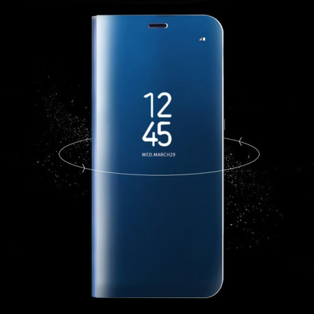Husa Samsung Galaxy S8 Plus Flip Cover Oglinda Albastru