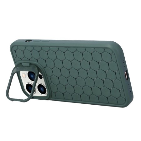 Husa de Protectie TPU, Flippy, pentru Apple iPhone 14 Pro, 3D Cube, cu Inel, Protectie Camera, Antisoc, Antizgariere, Antialunecare, Acoperire Completa, Verde