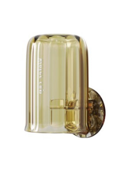 Suport Multifunctional 2 in 1, Pahar si Suport pentru Periuta de Dinti, Flippy, Plastic, Dimensiune: 10.4 x 7.3 x 7.3 cm, Maro Galbui