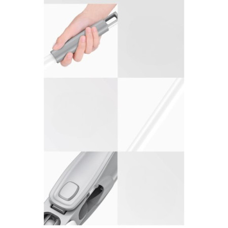 Set Mop Plat + Galeata, Flippy, cu Sistem de Stoargere, Lungime Telescopica 140 cm, Argintiu/Galben