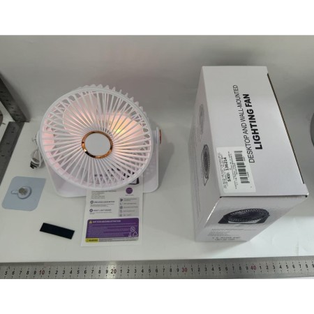 Ventilator 2in1, Flippy, de Masa/de Perete, Incarcare USB, 3.7 V, 4.5 W, 1200 mAh, 17.5 x 17 x 7.6 cm, Alb