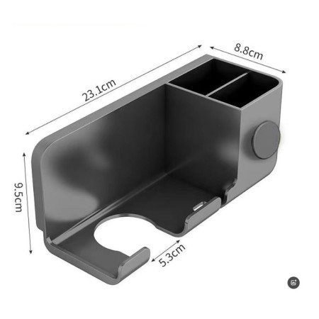 Uscator de Par multifunctional, Flippy, Montat pe Perete, Gri, Dimensiune 23*8.8*9.5 cm