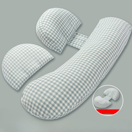 Set Pernă pentru Gravide ProActive, Design Versatil în Formă de H și U, Husă Detasabilă, Spumă Moale, Lățime Reglabilă, Albastru