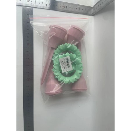 Set picuratoare cu valva pentru irigare Flippy, design floare, viteza reglabila, fixare prin infigere, practic, 16.8 x 9 cm, roz