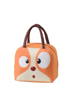 Geantă Frigorifică, Flippy, cu Desene Animat, Portabilă pentru Copii, de Prânz, din Pânză Oxford, 22x14x19 cm, Model Catelus, Maro
