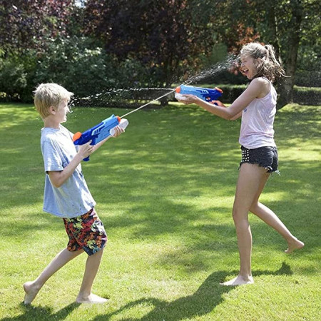 Pistol cu Apa Copii/Adulti, 6ani+,  Albastru, Aqua Blaster, 300ML