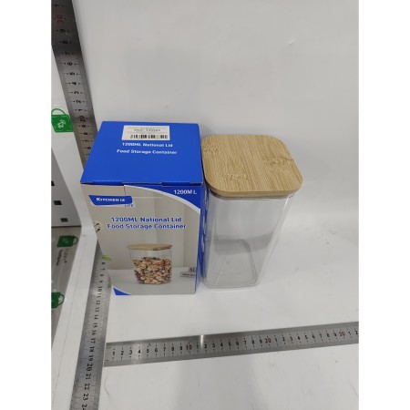 Container Borcan pentru Alimente, Flippy, din Plastic, 10 x 10 x 19 cm, 1.2l, Transparent