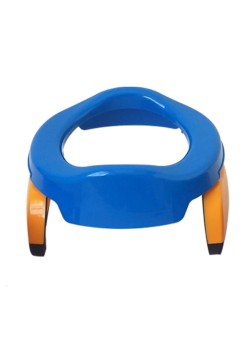 Olita Portabila 2 in 1, Flippy, Olita + Capac de Toaleta, din Plastic, Diametru 21 cm, Albastru