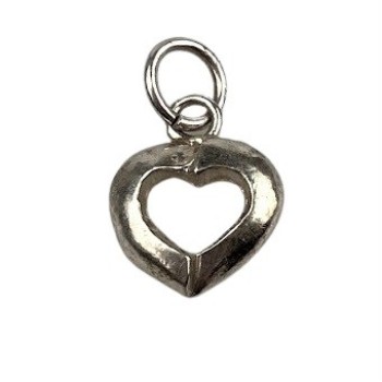 Pandantiv din Argint 925 Jolie Silver, Model Inima Contur, 18 x 12 mm, 1 g