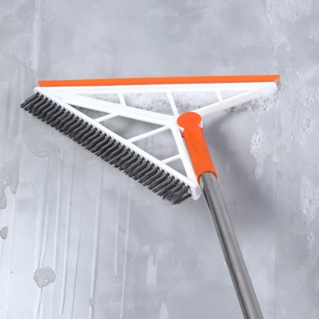 Mop Multifunctional, Flippy, Portocaliu, cu Racleta din Silicon, Maner Telescopic, Curatarea Eficienta a Tuturor Suprafetelor