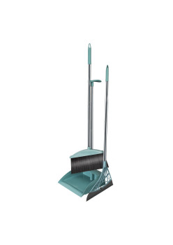 Set matura, faras cu coada si matura silicon, Flippy, Pentru uz casnic, Plastic/Otel, Albastru deschis, 90 x 72 x 100 cm